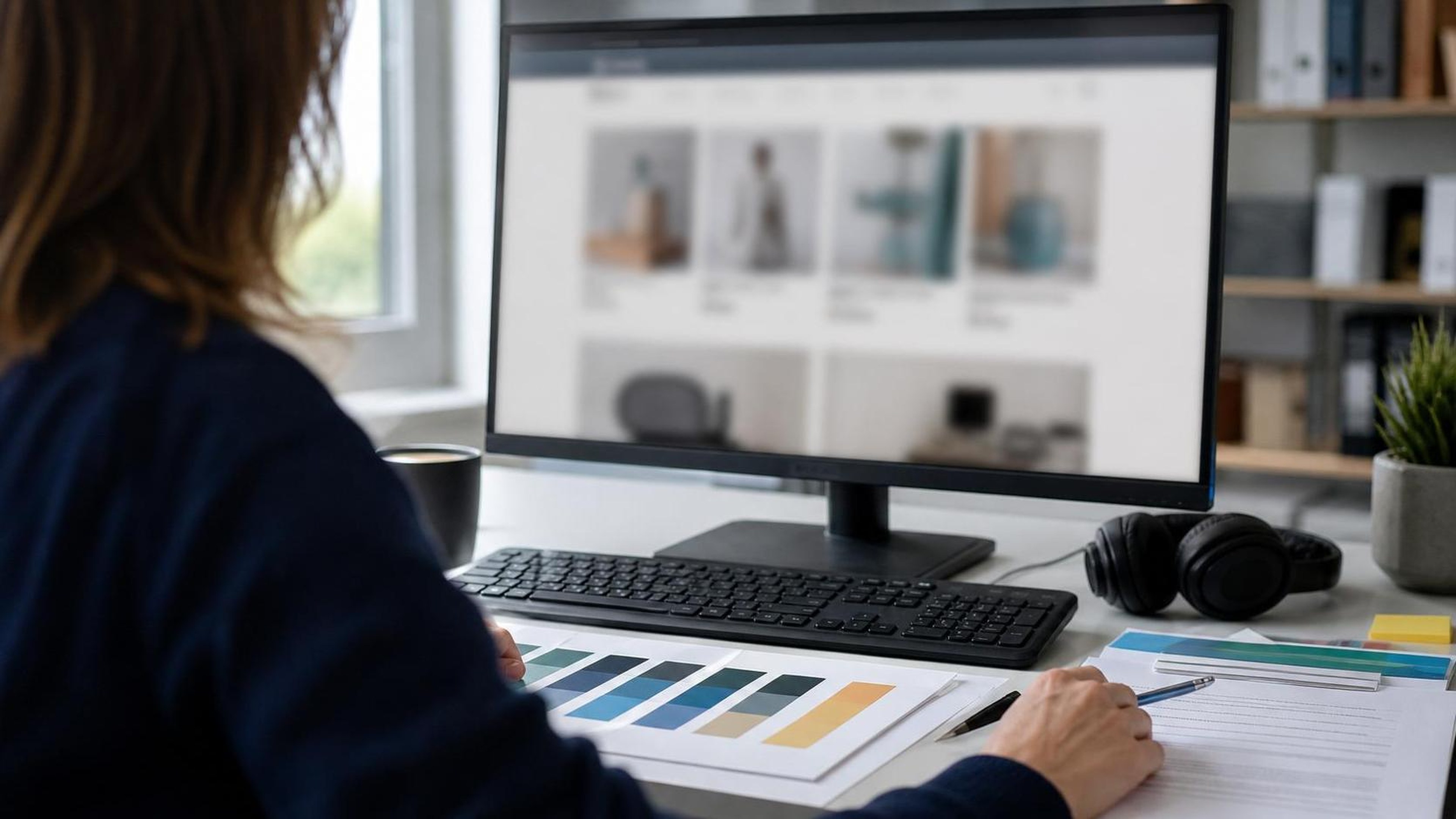 Editorial photo of accessibility testing workspace for ecommerce accessibility testing and shopper-blocker review.