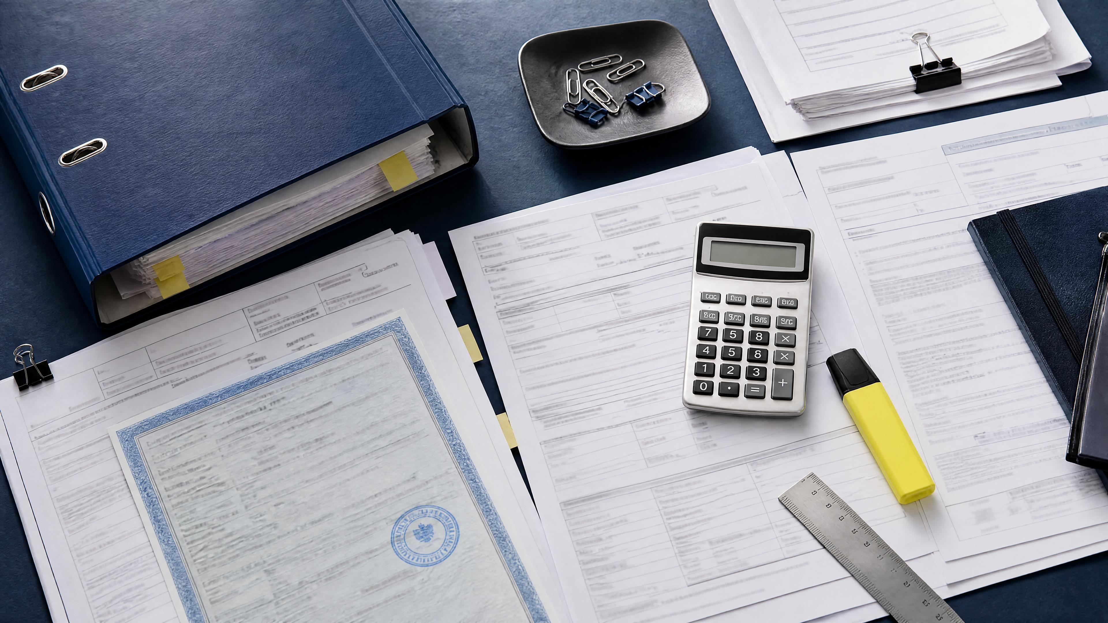 Editorial photo of customs broker document flat lay for the article topic and merchant operations context.
