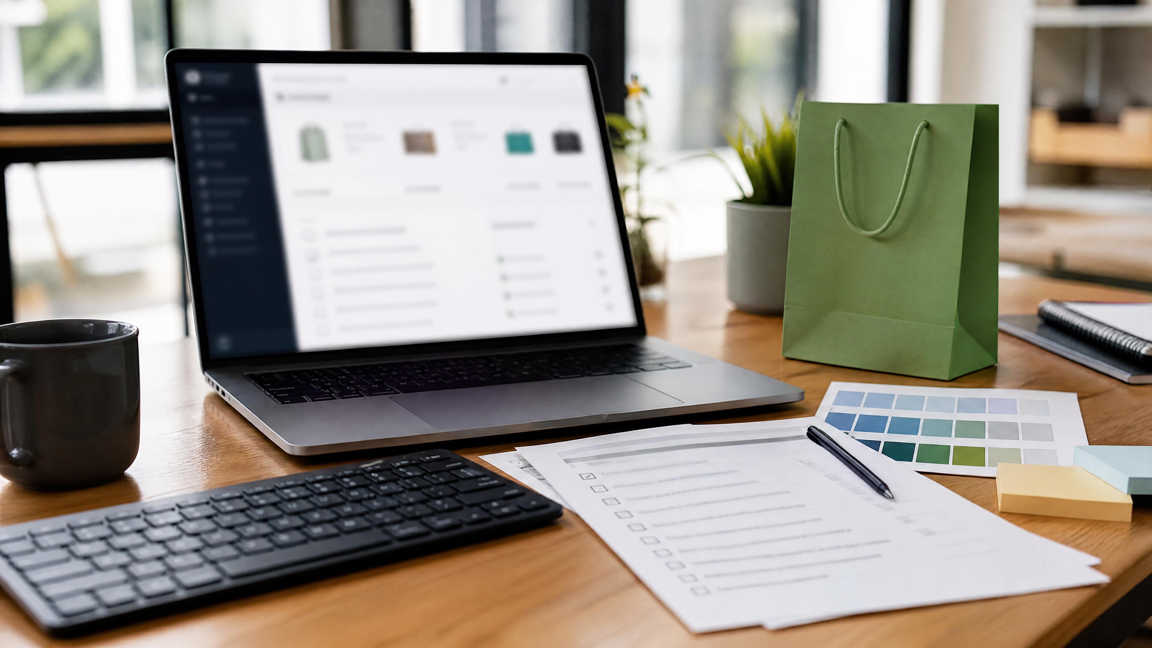 Editorial photo of accessibility testing workspace for ecommerce accessibility testing and shopper-blocker review.