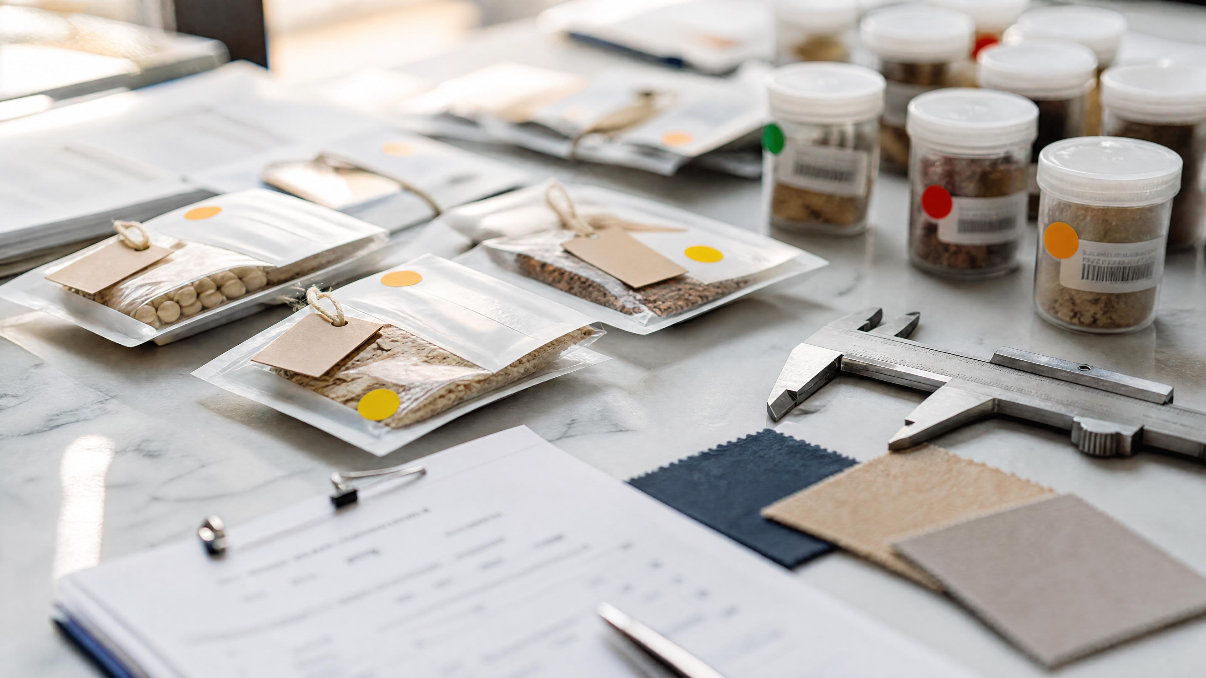 Editorial photo of product sample bench for the article topic and merchant operations context.