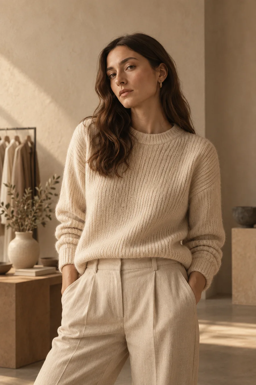 Fashion photography in an illustrative boutique storefront